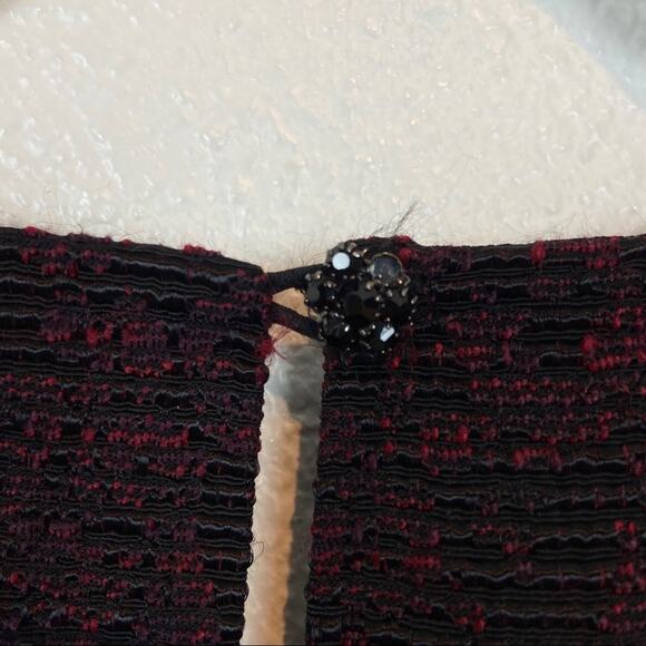 Classiques Entier Top Shirt Size M Sleeveless Bejeweled Red Black Special Event - Picture 6 of 13